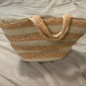 J. Crew Braided Straw Tote in Natural and Cream